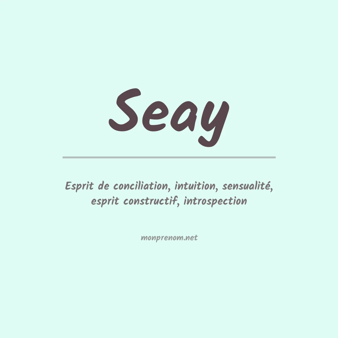 Prénom Seay