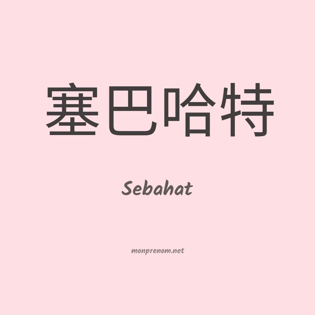 Sebahat en chinois