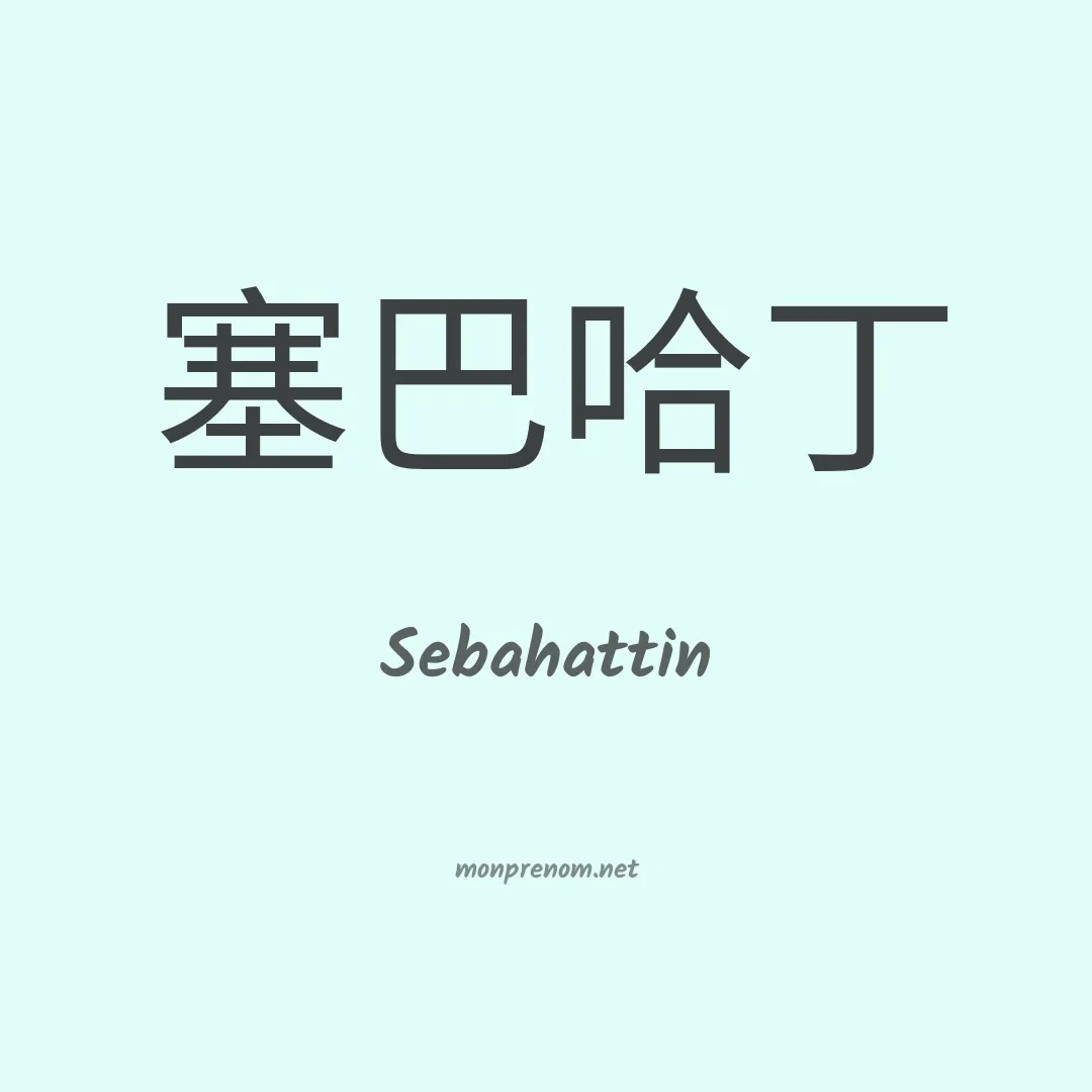 Sebahattin en chinois