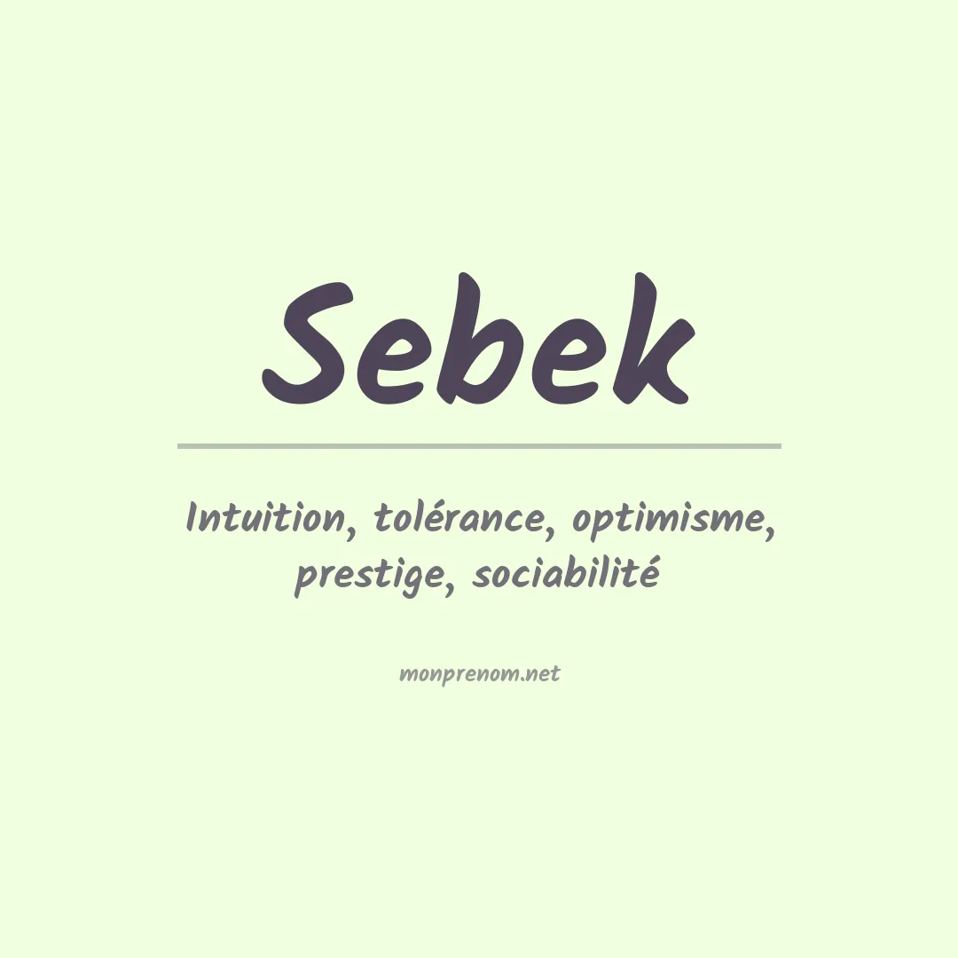 Prénom Sebek