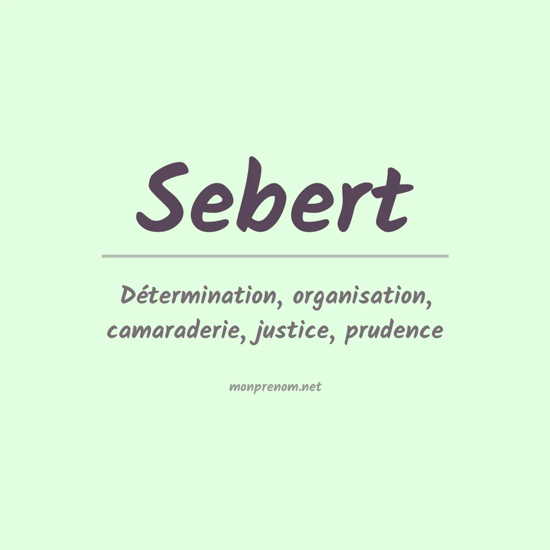 Prénom Sebert