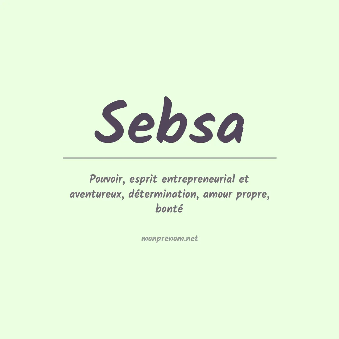Prénom Sebsa