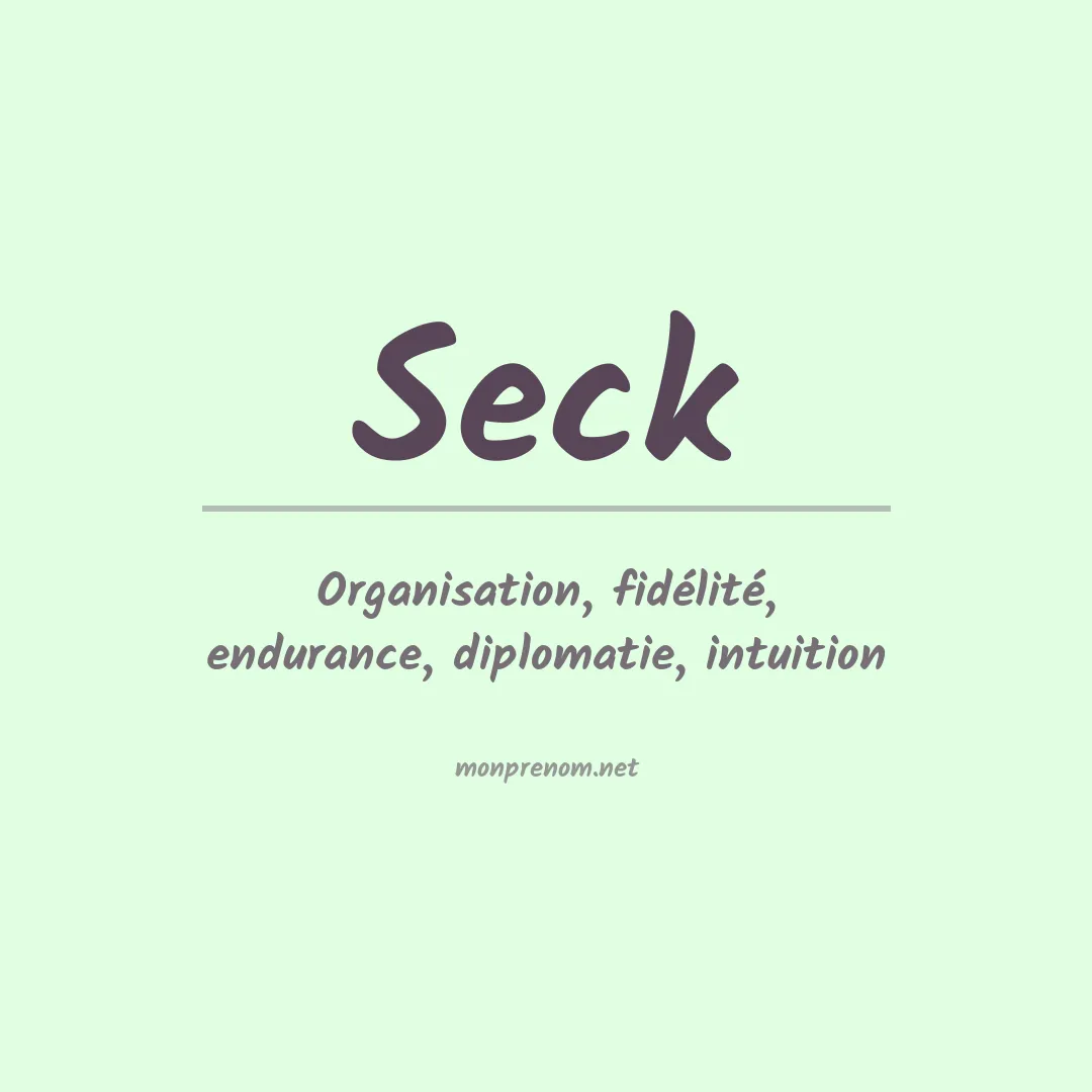 Prénom Seck