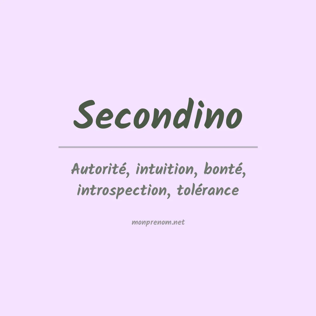 Signification du prénom Secondino
