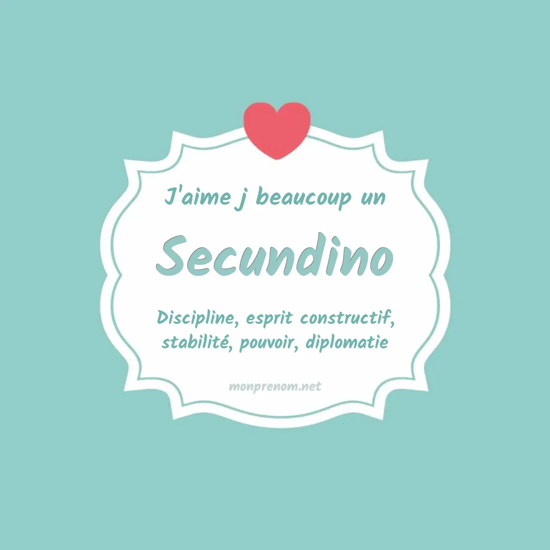 J'aime beaucoup Secundino