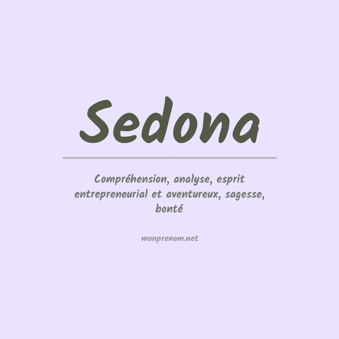 Signification du prénom Sedona