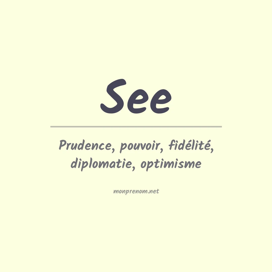 Prénom See
