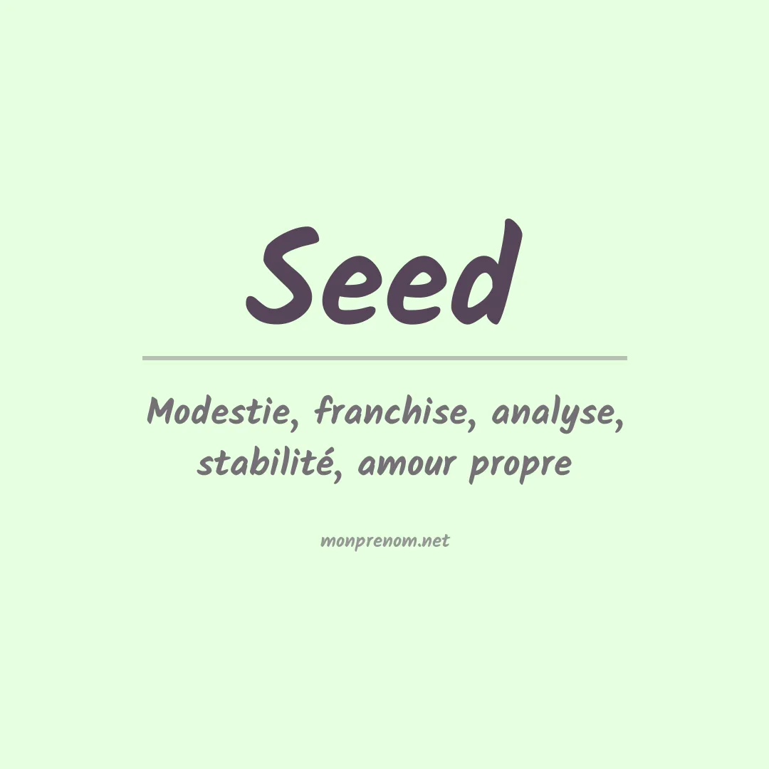 Prénom Seed