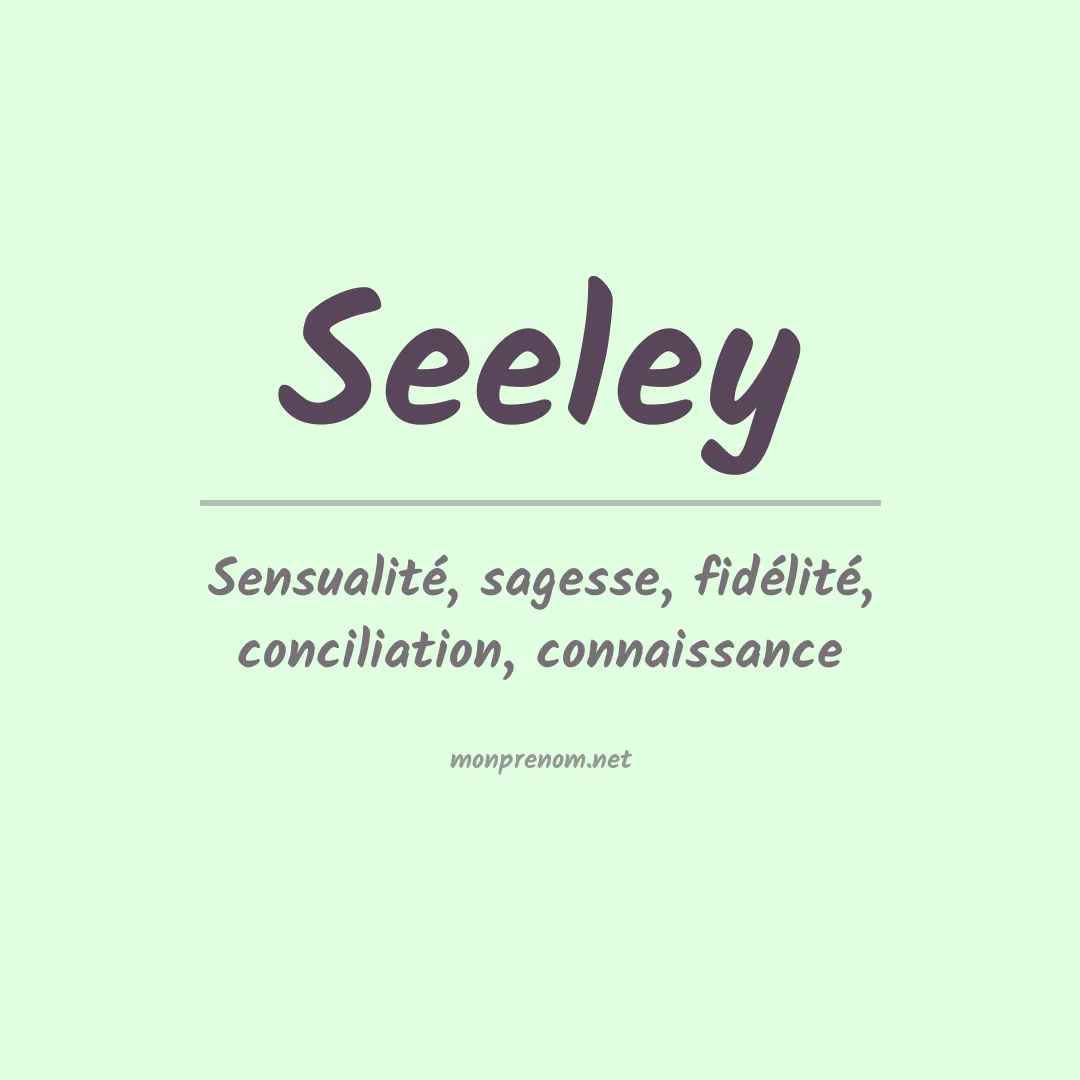Prénom Seeley