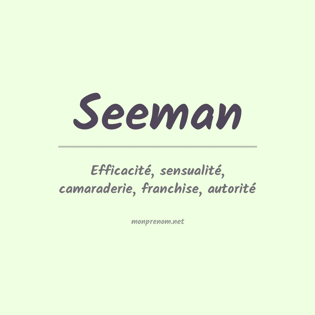Prénom Seeman