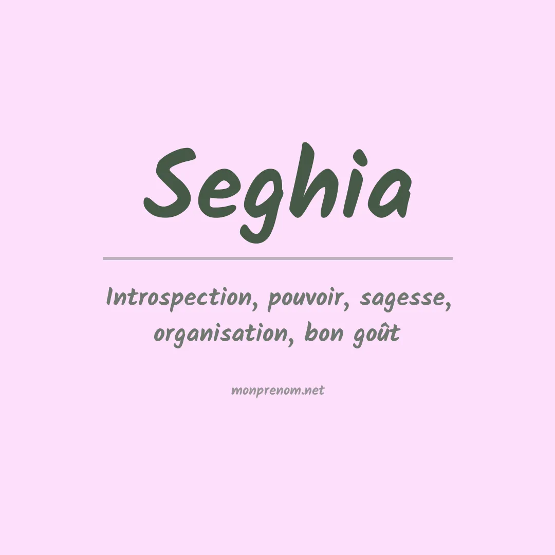 Prénom Seghia