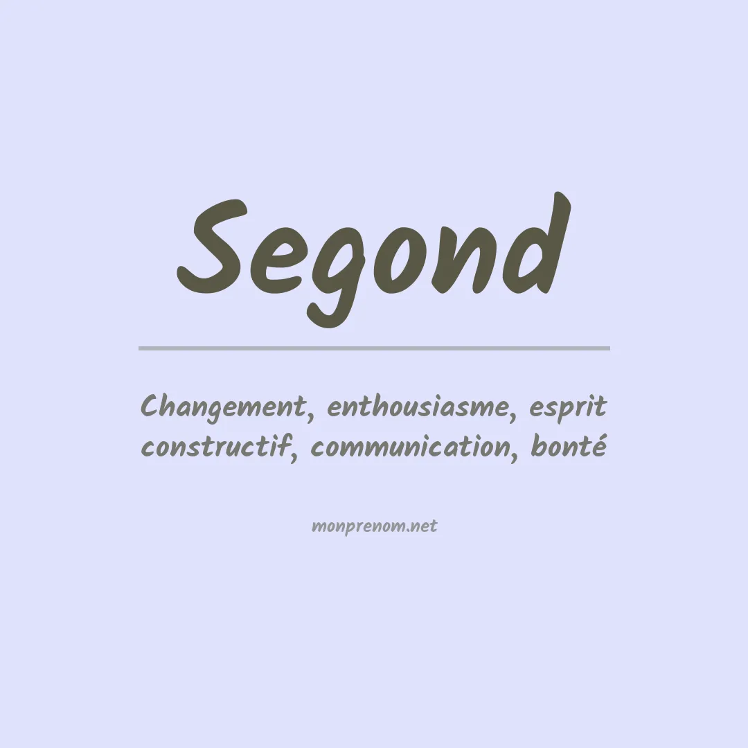 Signification du prénom Segond