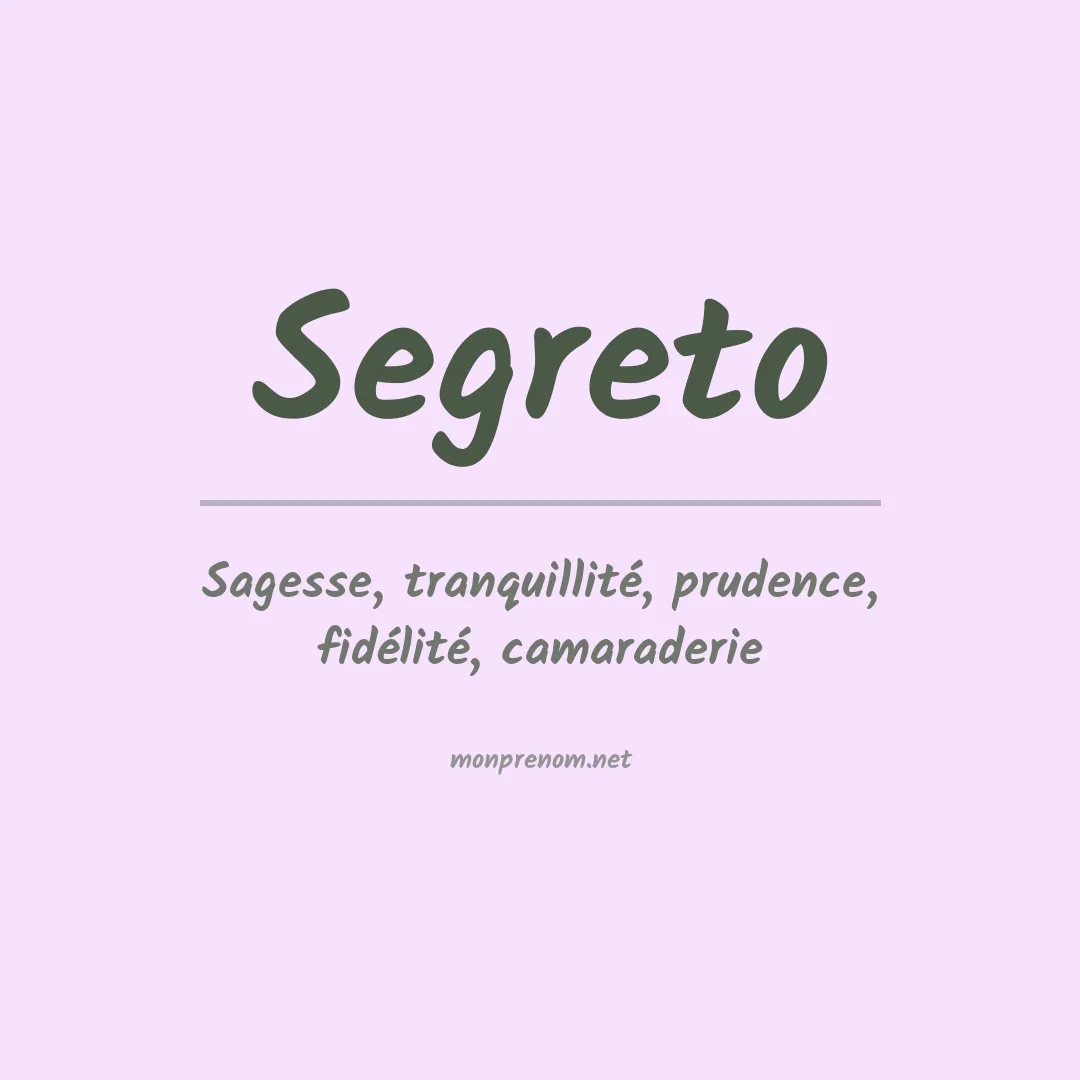 Prénom Segreto