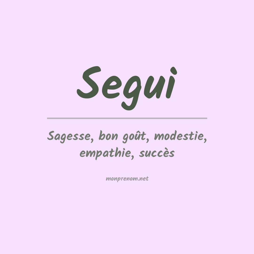 Prénom Segui
