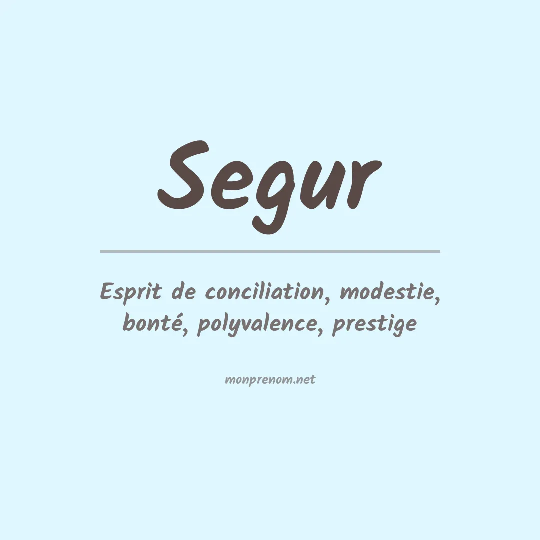 Prénom Segur