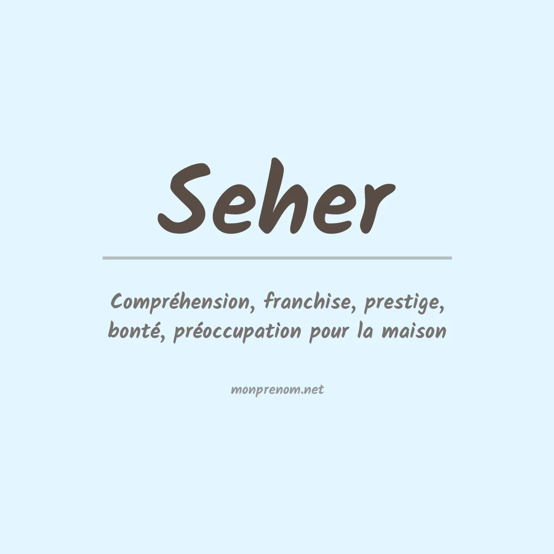 Prénom Seher