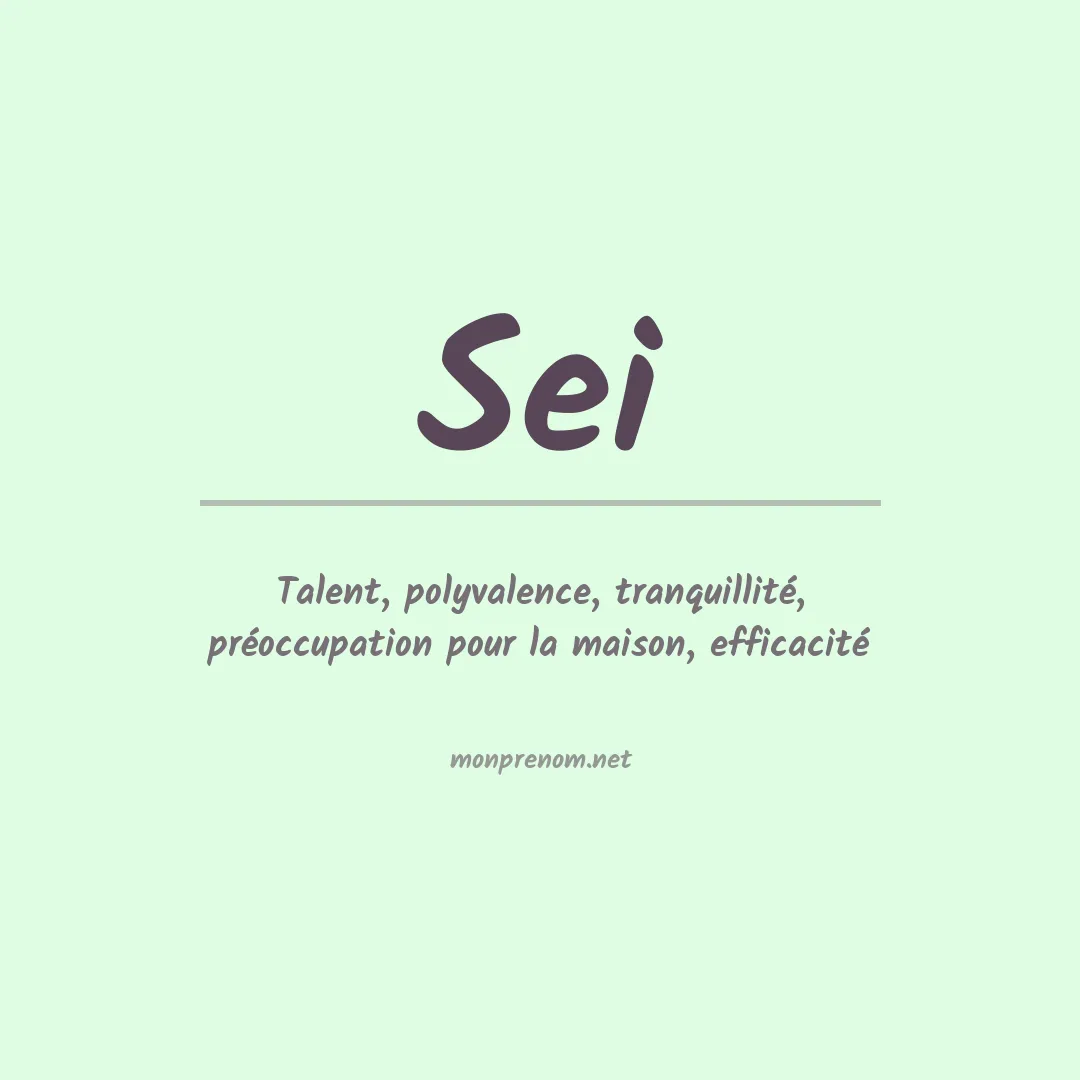 Prénom Sei