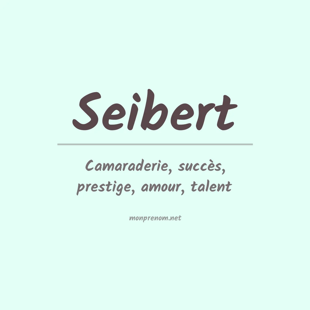 Prénom Seibert