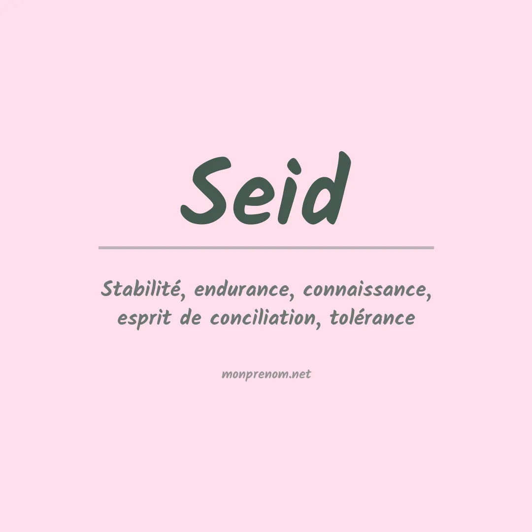 Prénom Seid