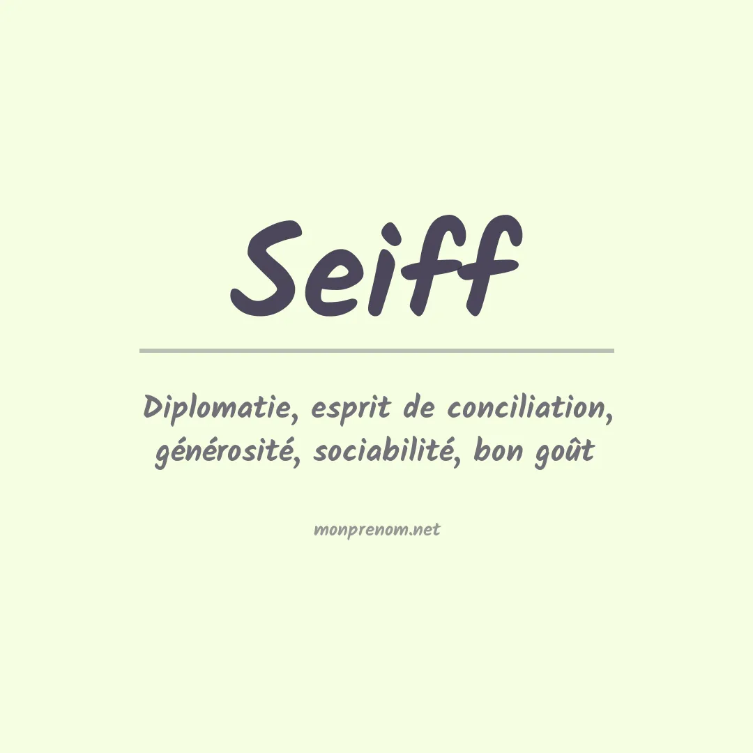 Signification du prénom Seiff