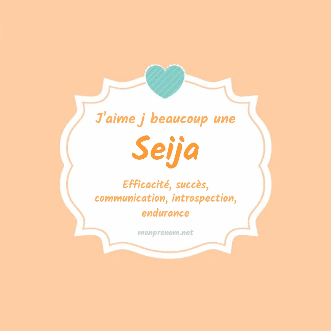 J'aime beaucoup Seija