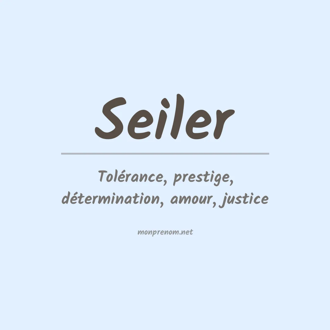 Prénom Seiler