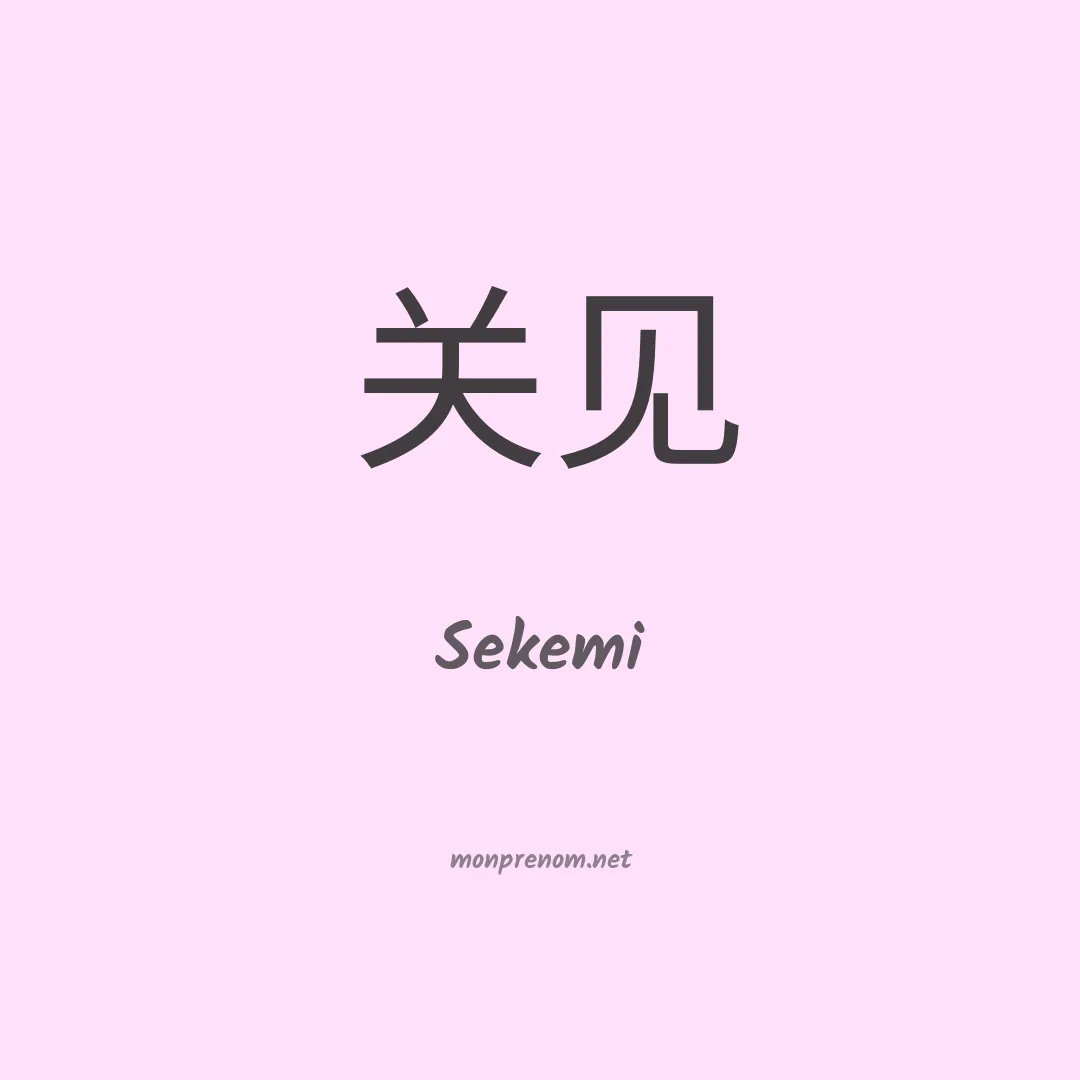 Sekemi en chinois