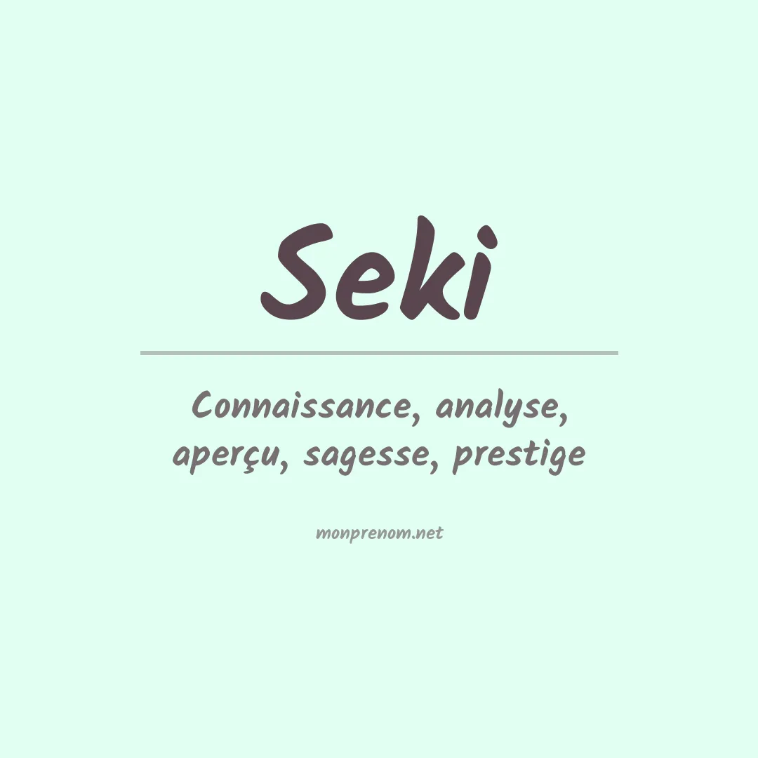 Prénom Seki