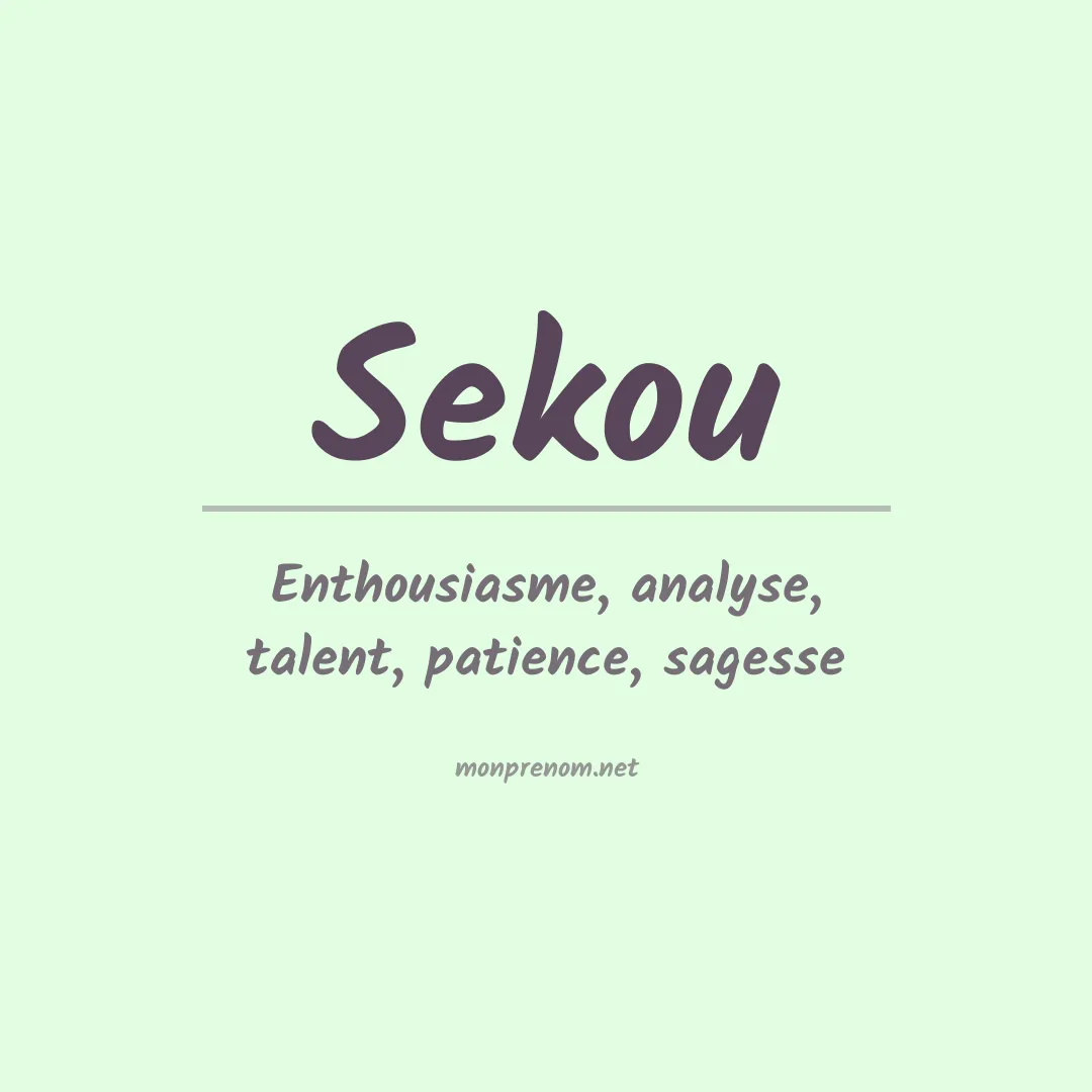 Prénom Sekou
