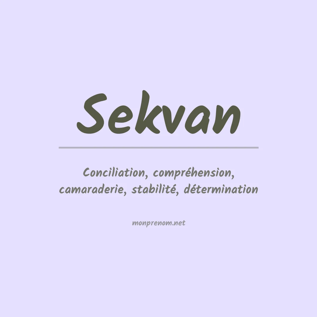 Prénom Sekvan