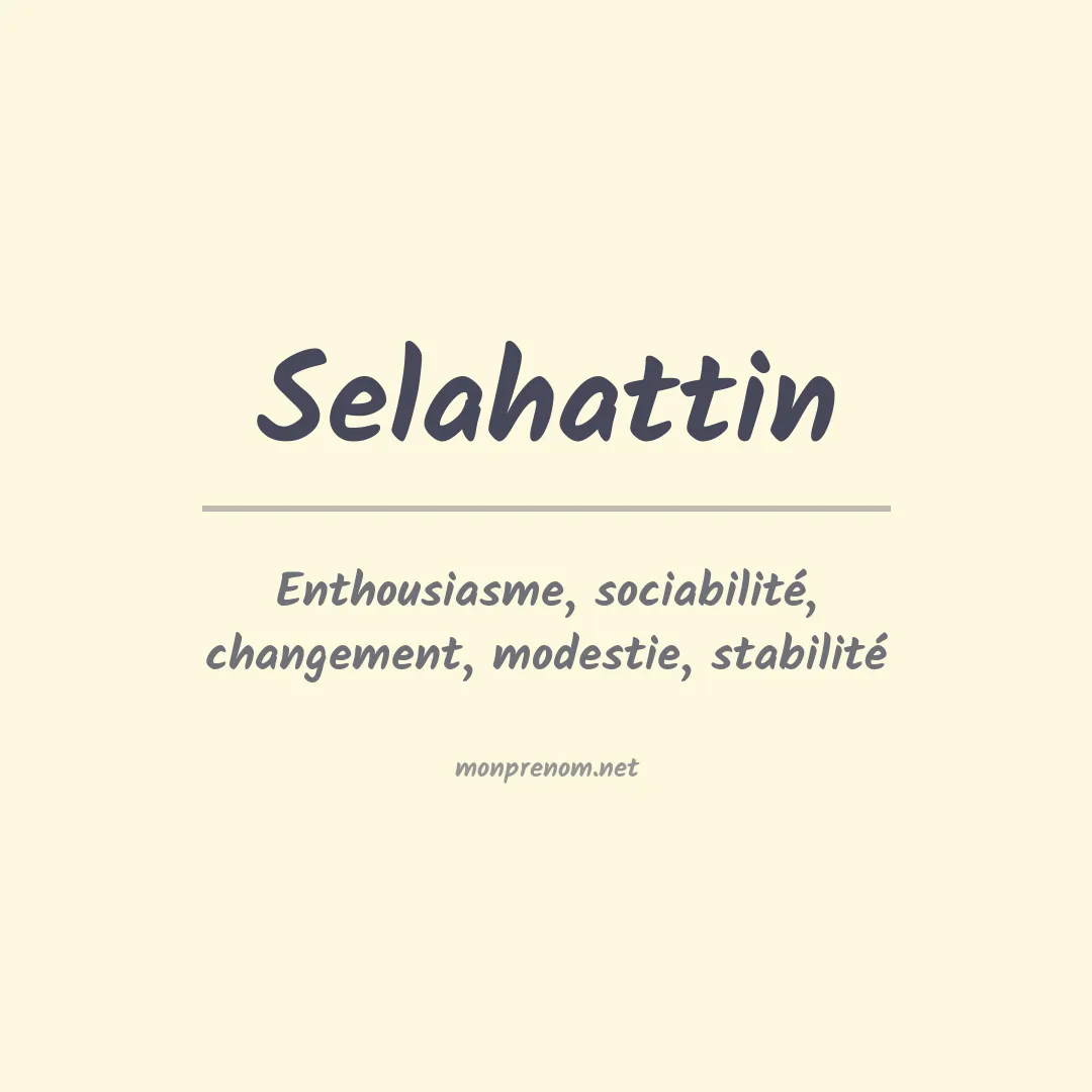 Prénom Selahattin