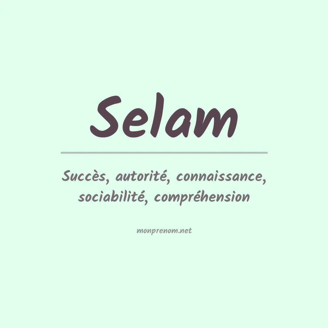 Signification du prénom Selam