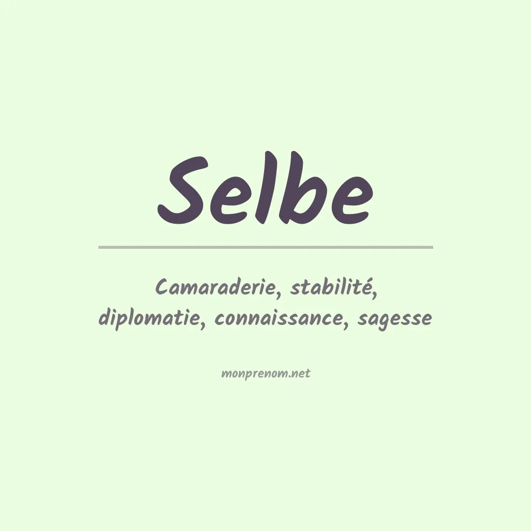 Prénom Selbe