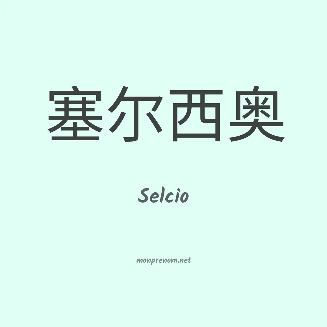 Selcio en chinois