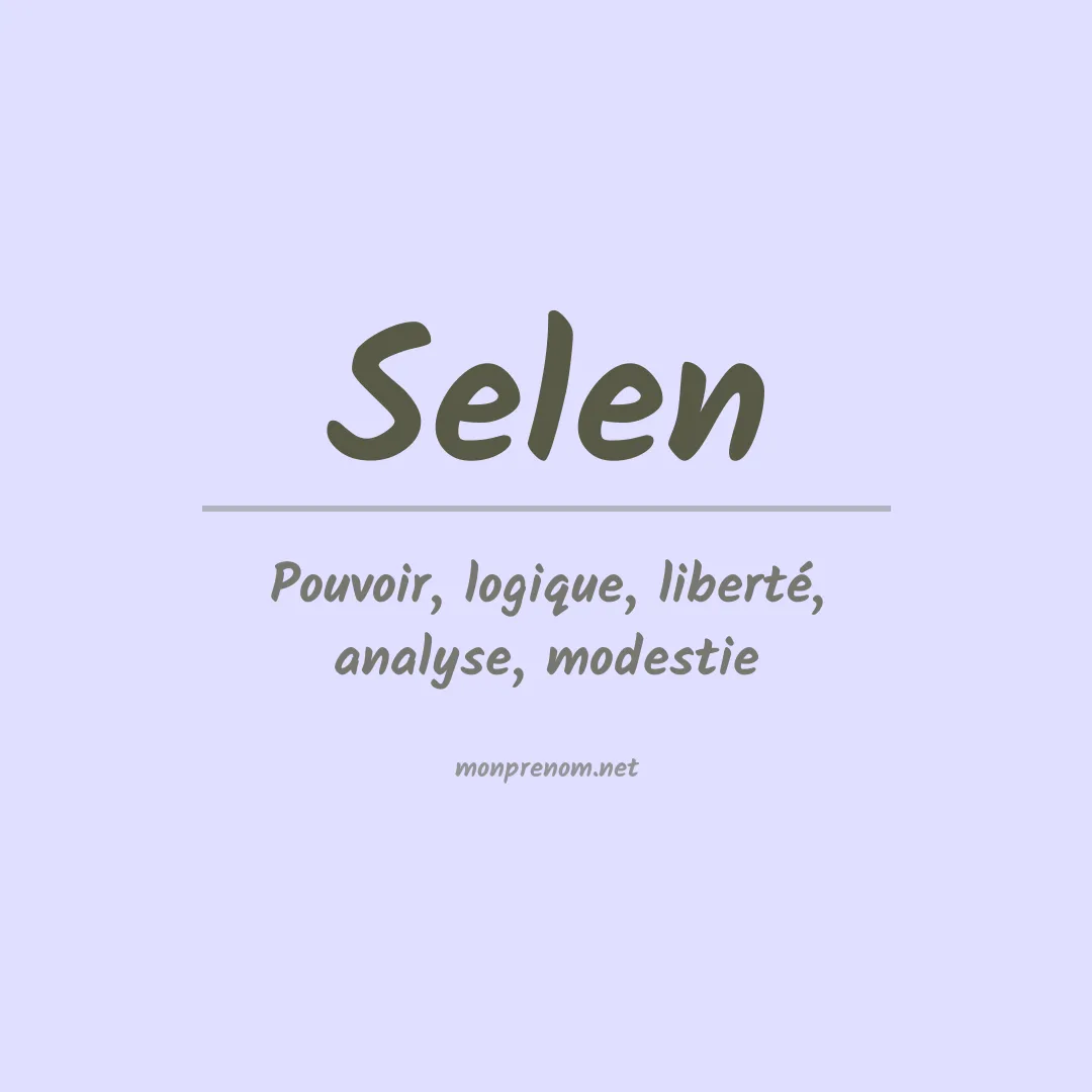 Prénom Selen
