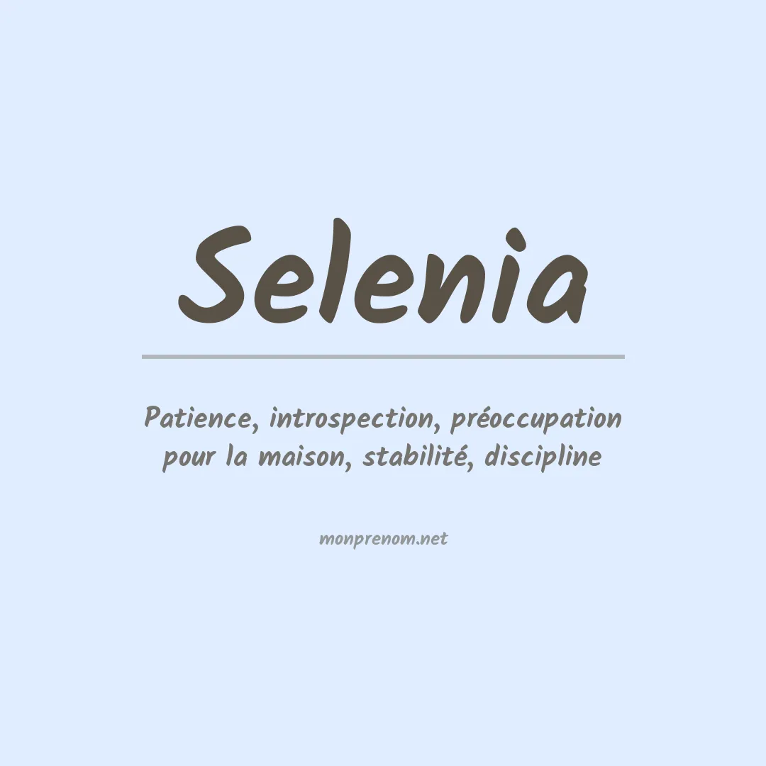 Signification du prénom Selenia