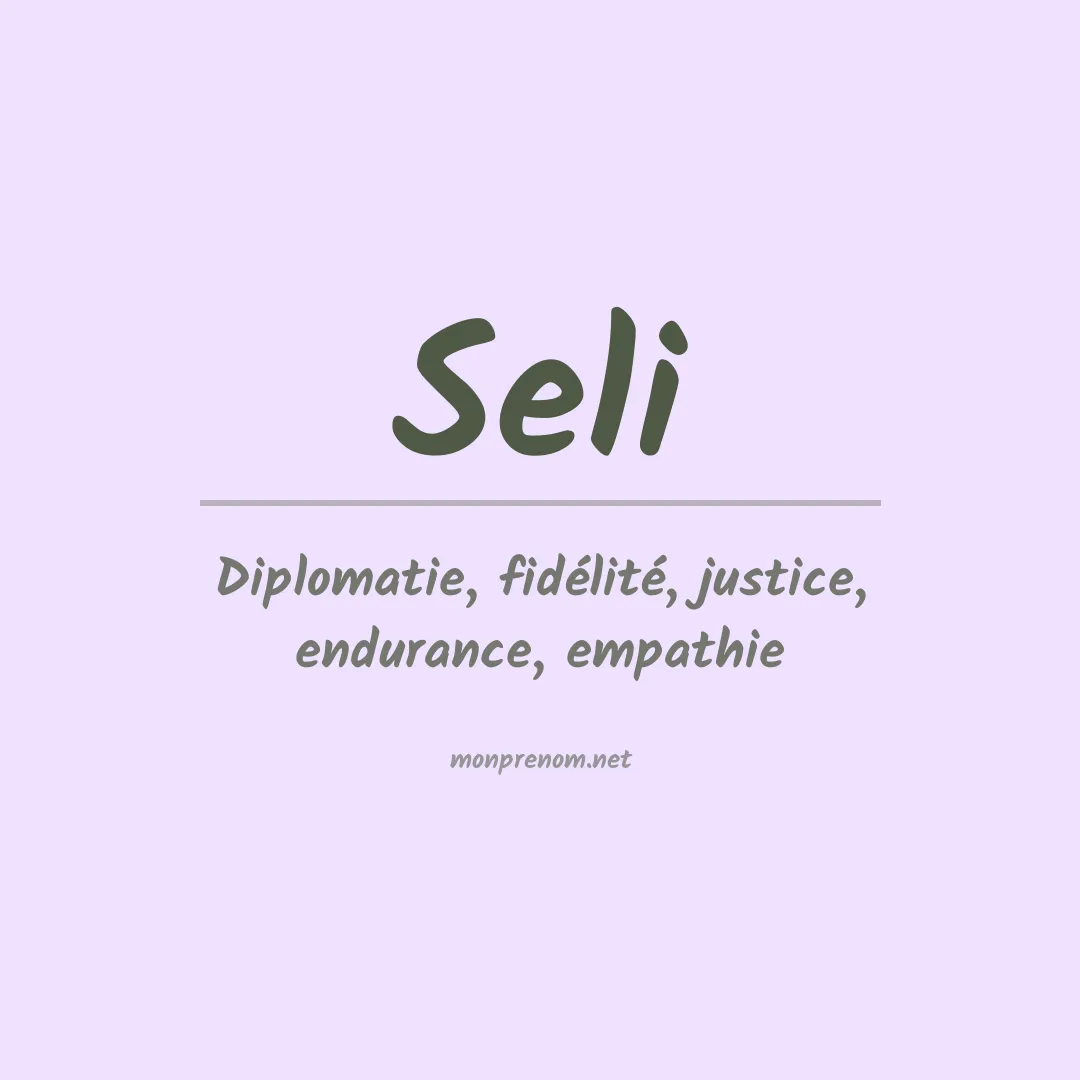 Prénom Seli