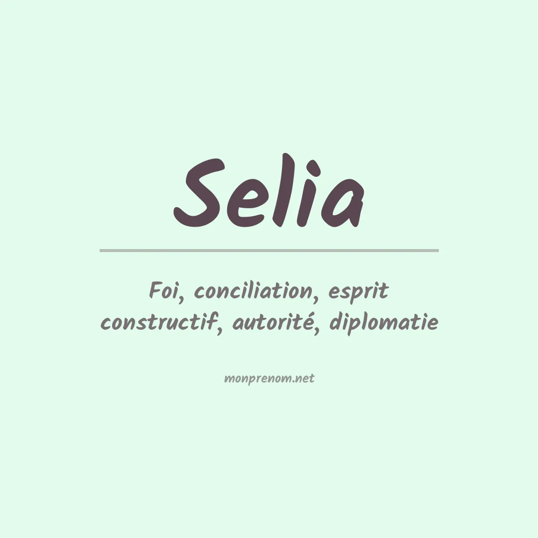 Prénom Selia