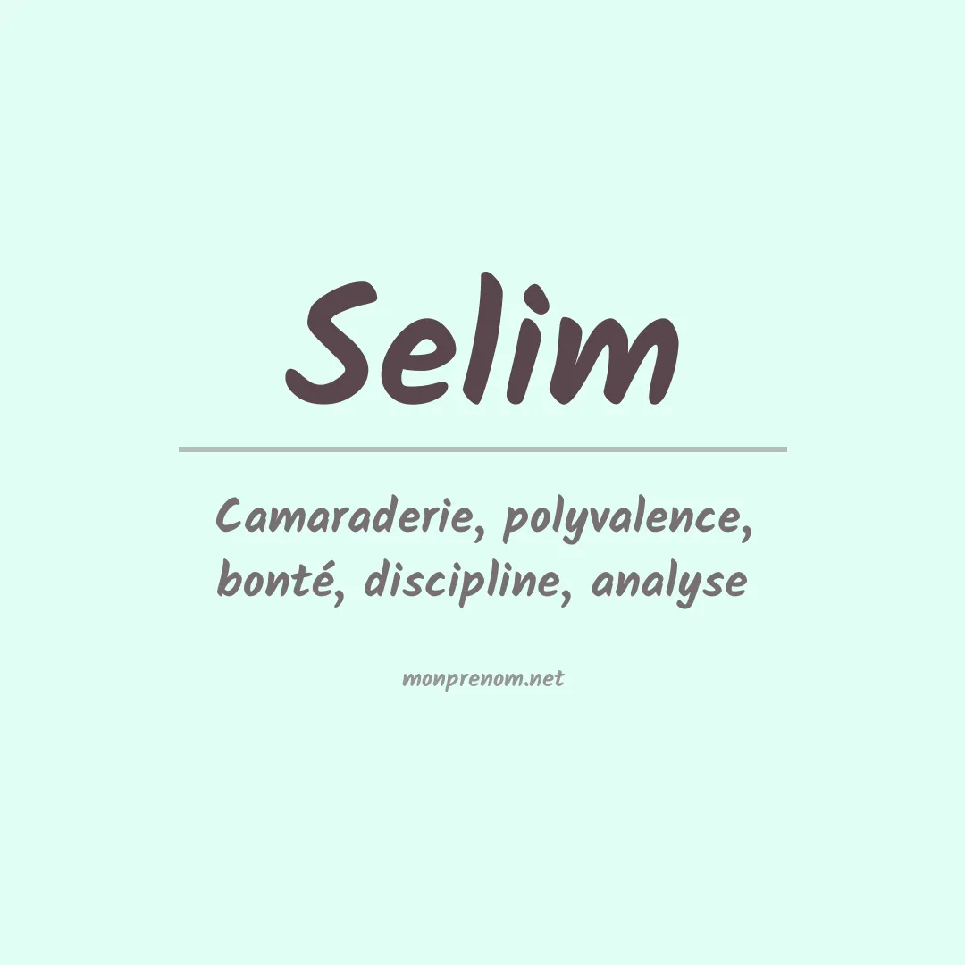 Prénom Selim