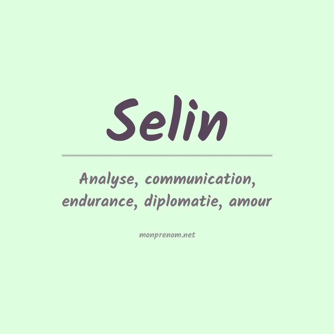 Prénom Selin