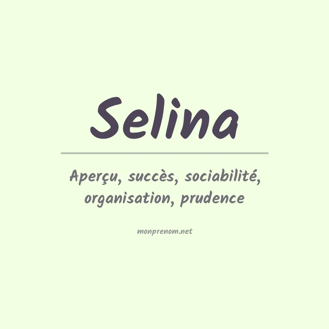Prénom Selina