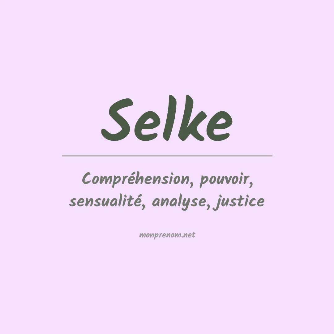 Prénom Selke