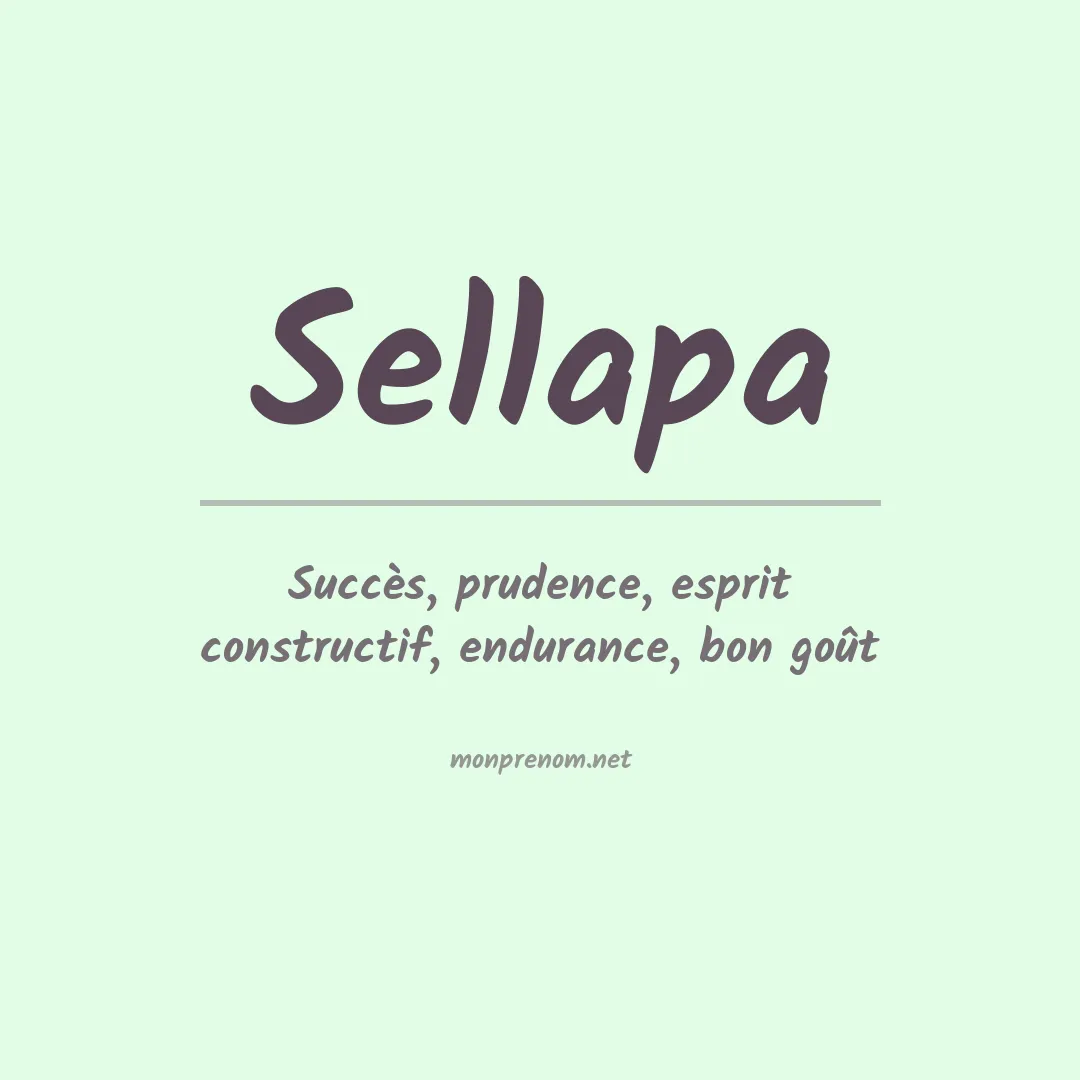 Signification du prénom Sellapa
