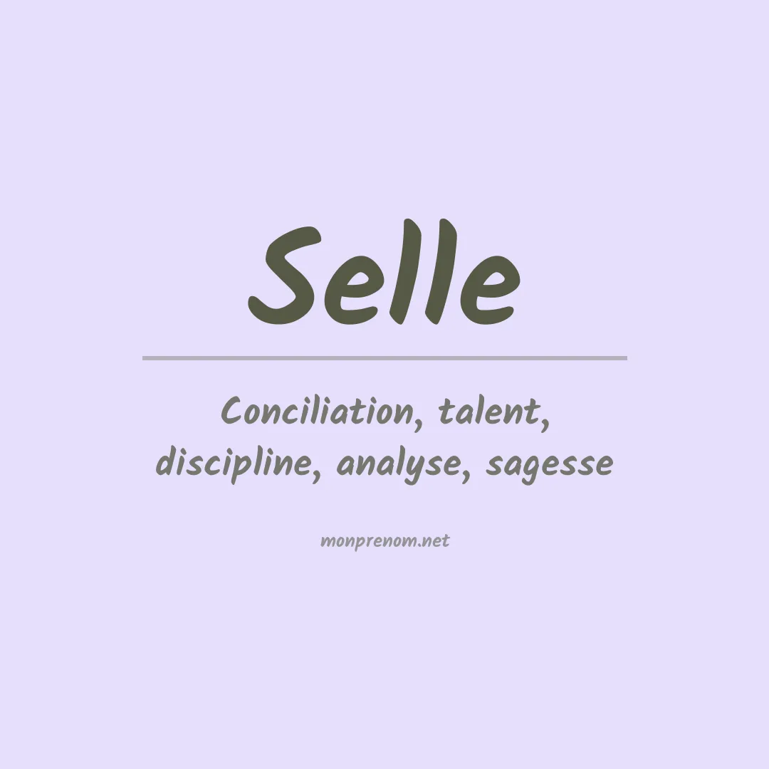 Prénom Selle
