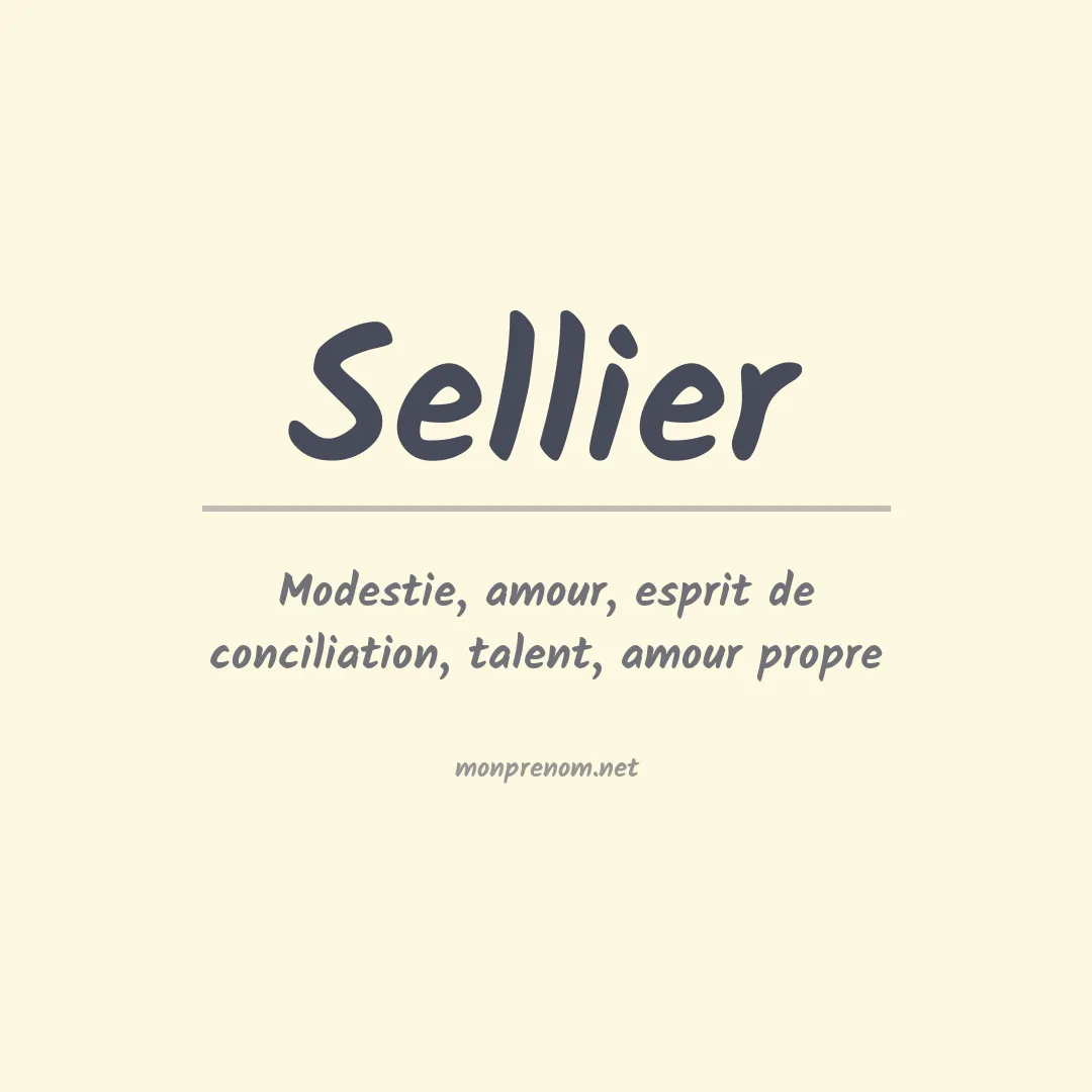 Prénom Sellier