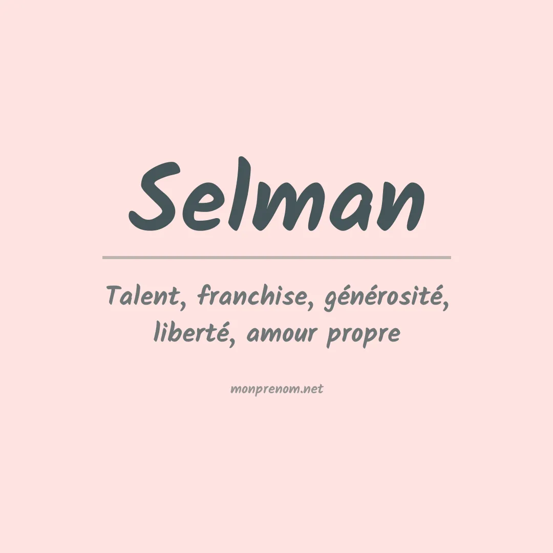 Prénom Selman