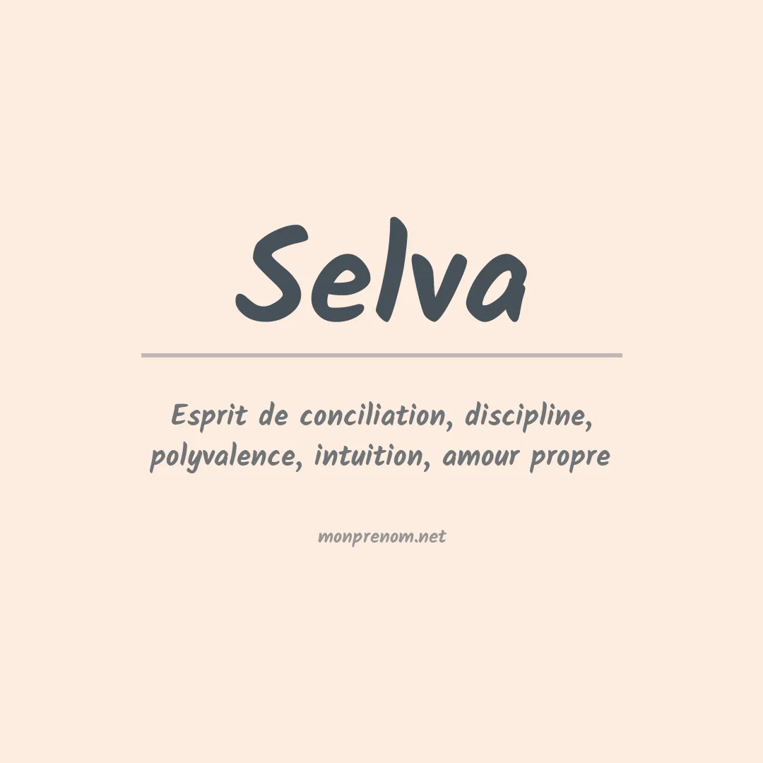Prénom Selva