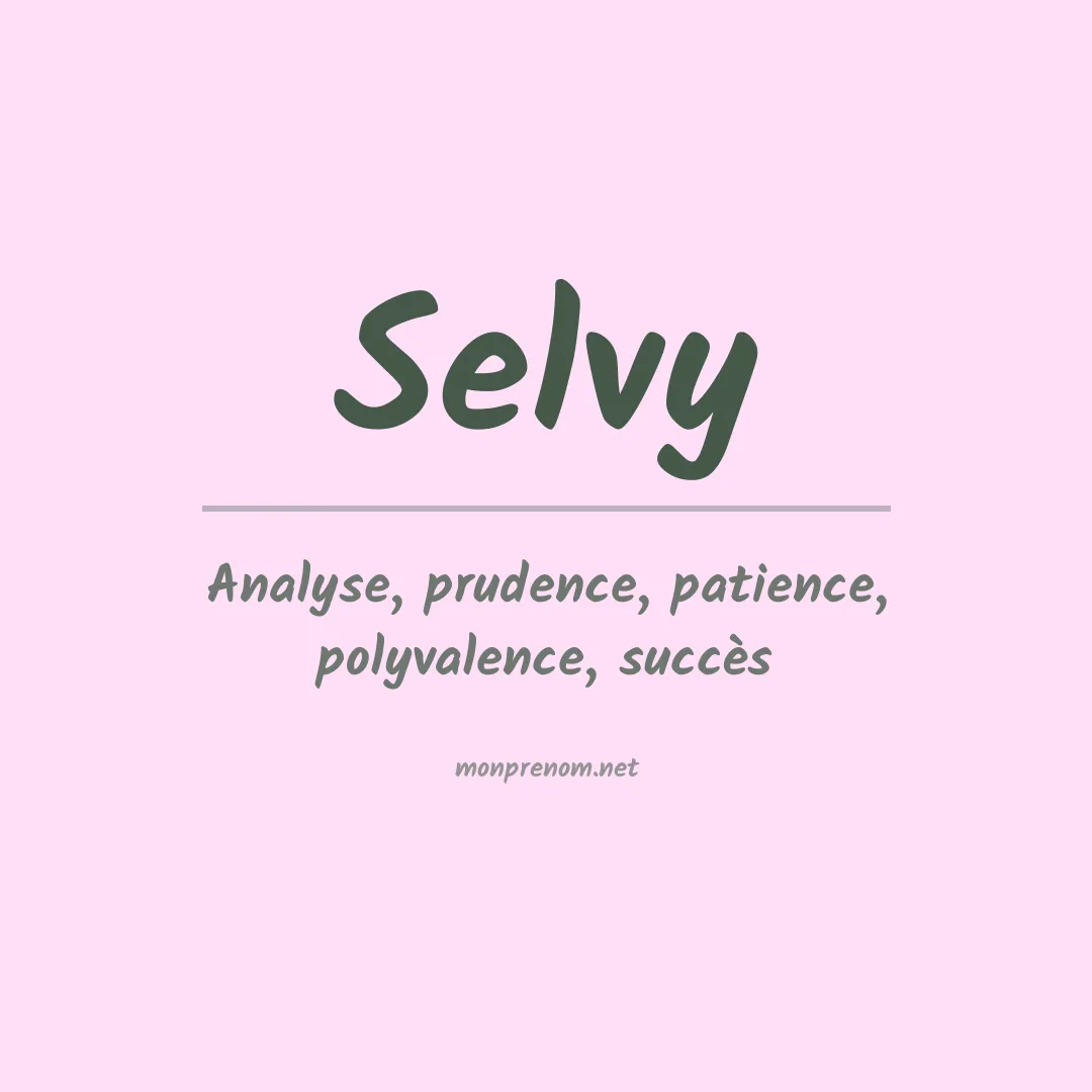 Prénom Selvy
