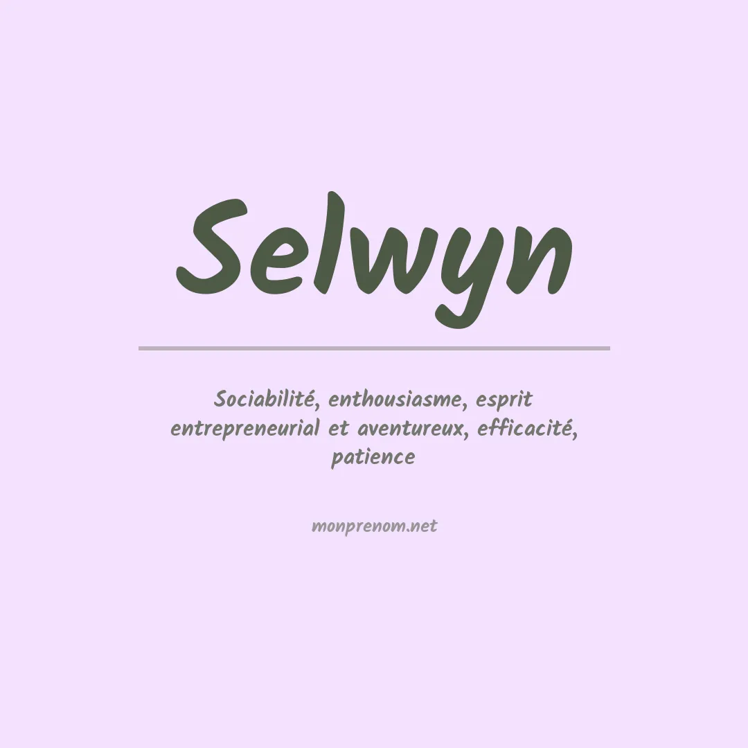 Prénom Selwyn
