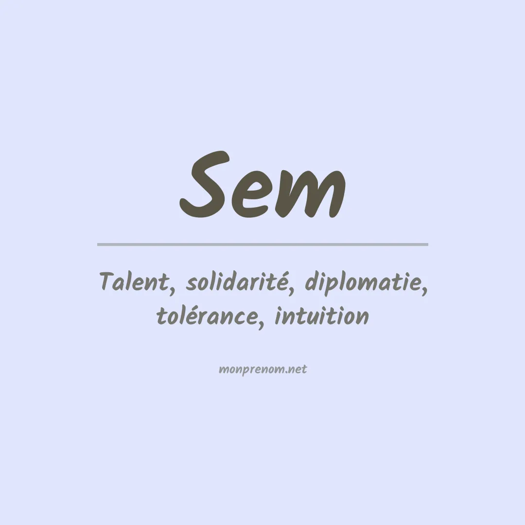 Prénom Sem
